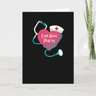Cardiac Nurse Valentines Day Stethoscope Heart RN Card