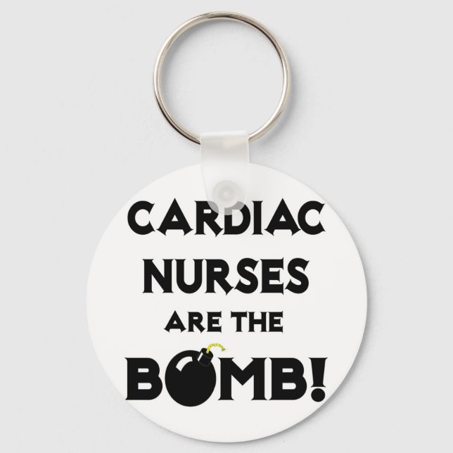 Cardiac Nurses Are The Bomb! Key Ring (Front)