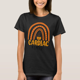 Cardiac Nursing Halloween Pumpkin Rainbow Cardiac  T-Shirt