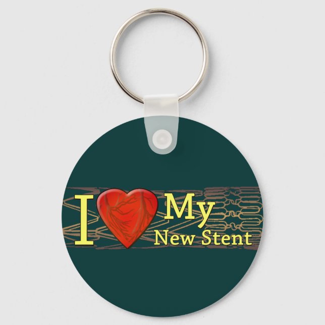 Cardiac Recovery Gifts | Stent T-shirts Key Ring (Front)