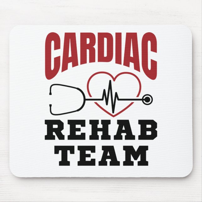 Cardiac Rehab Team Cardiologist Nurse Mouse Pad (Front)