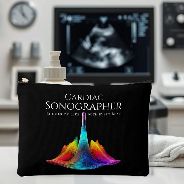 Cardiac Sonographer-Colourful Ultrasound Waves Accessory Pouch (Cardiac Sonographer-Colorful Ultrasound Waves Accessory Pouch
)