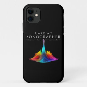Cardiac Sonographer-Colourful Ultrasound Waves Case-Mate iPhone Case