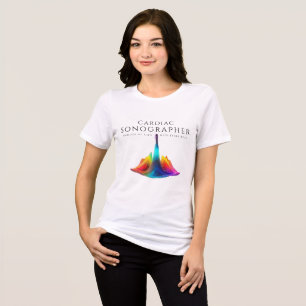 Cardiac Sonographer-Colourful Ultrasound Waves Tri-Blend Shirt