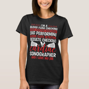 Cardiac Sonographer Ultra Tech Cardiology Heart T-Shirt