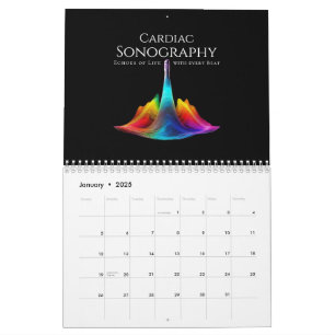 Cardiac Sonography-Colourful Ultrasound Waves Calendar