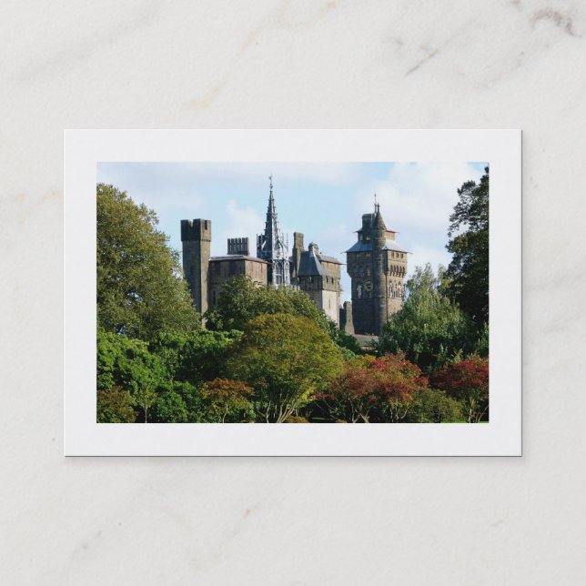 Cardiff Castle II (Bordered) Business Card (Front)