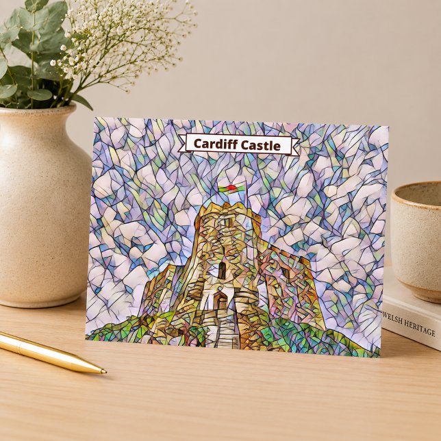 Cardiff Castle Keep Postcard (Add / edit text via the design editor if required)