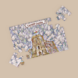 Cardiff Castle Mosaic Image, Wales, UK Puzzle