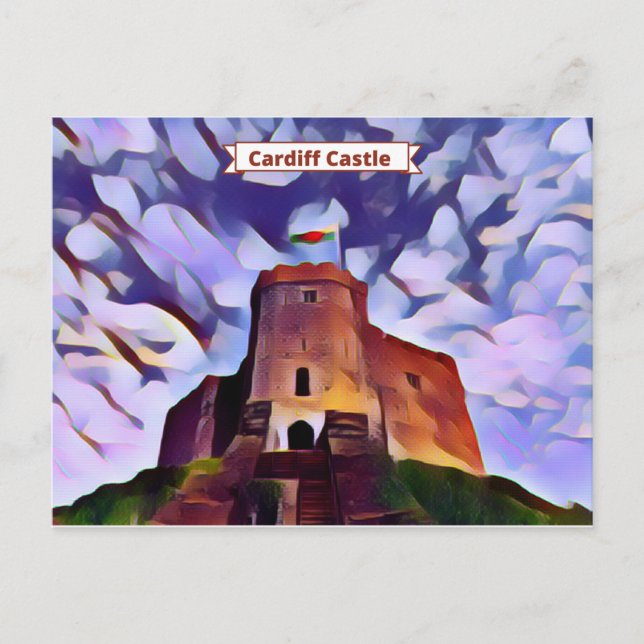 Cardiff Castle, Wales, UK Postcard (Front)