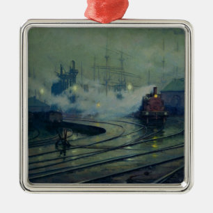 Cardiff Docks, 1896 Metal Tree Decoration