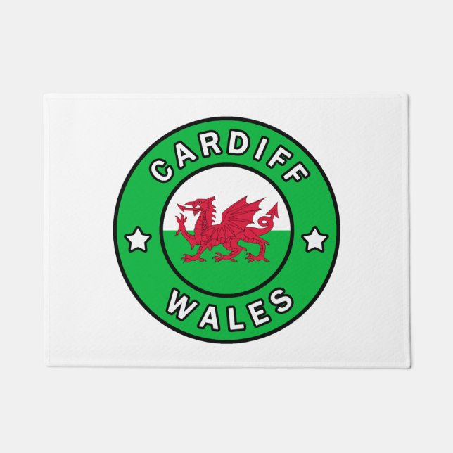 Cardiff Wales Doormat (Front)
