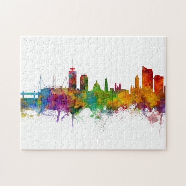 Cardiff Wales Skyline Jigsaw Puzzle (Horizontal)