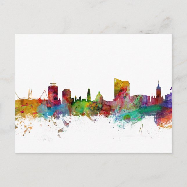 Cardiff Wales Skyline Postcard (Front)