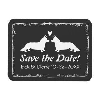 Cardigan Corgis Wedding Save the Date Magnet