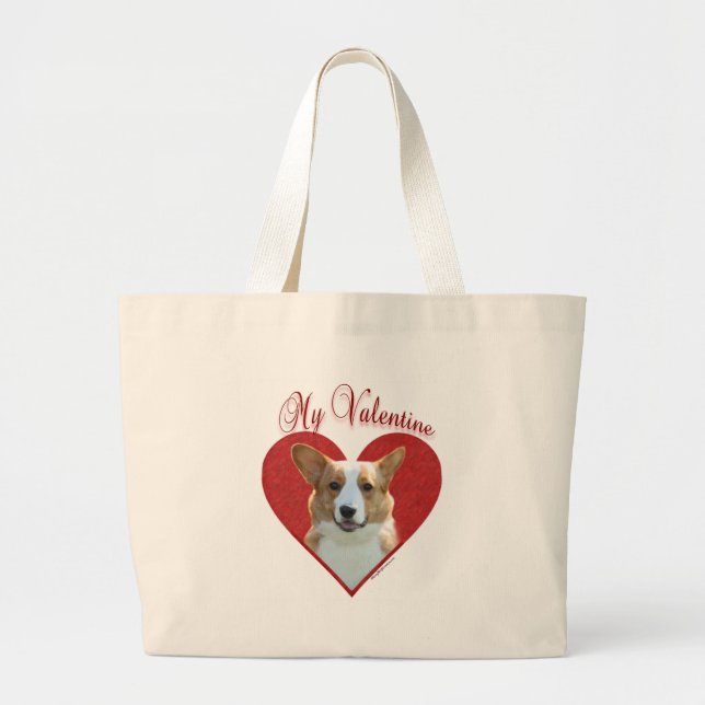 Cardigan Valentine Large Tote Bag (Front)