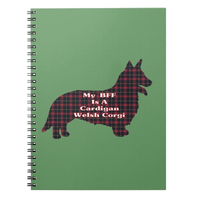 Cardigan Welsh CORGI BFF Spiral Notebook (Front)