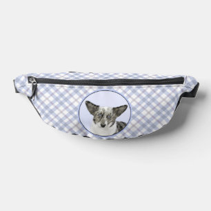 Cardigan Welsh Corgi Blue Merle Painting Dog Art Bum Bags