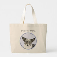 Cardigan Welsh Corgi Blue Merle Painting Dog Art