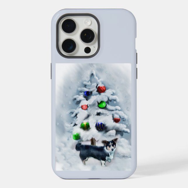 Cardigan Welsh Corgi Christmas Holidays iPhone Case (Back)