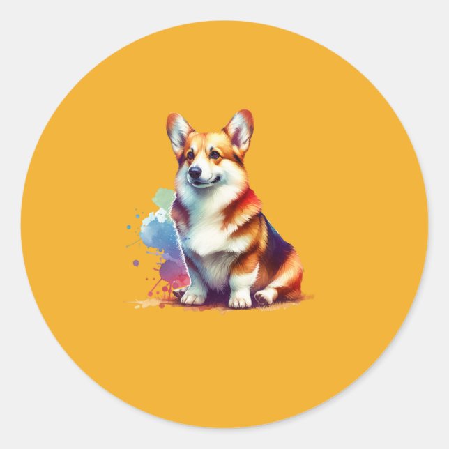 Cardigan Welsh Corgi  Classic Round Sticker (Front)