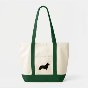 Cardigan Welsh Corgi Dog Breed Silhouette Tote Bag