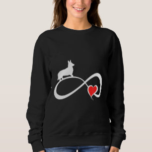 Cardigan Welsh Corgi Dog Mum Eternity Heart Valent Sweatshirt