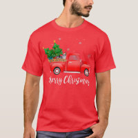 Cardigan Welsh Corgi Dog Riding Red Truck Christma