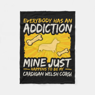 Cardigan Welsh Corgi Funny Dog Addiction Fleece Blanket