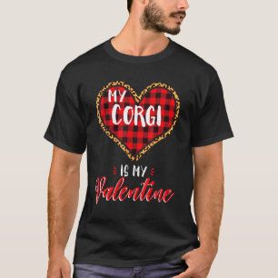 Cardigan Welsh Corgi Is Valentine Dog Leopard Buff T-Shirt