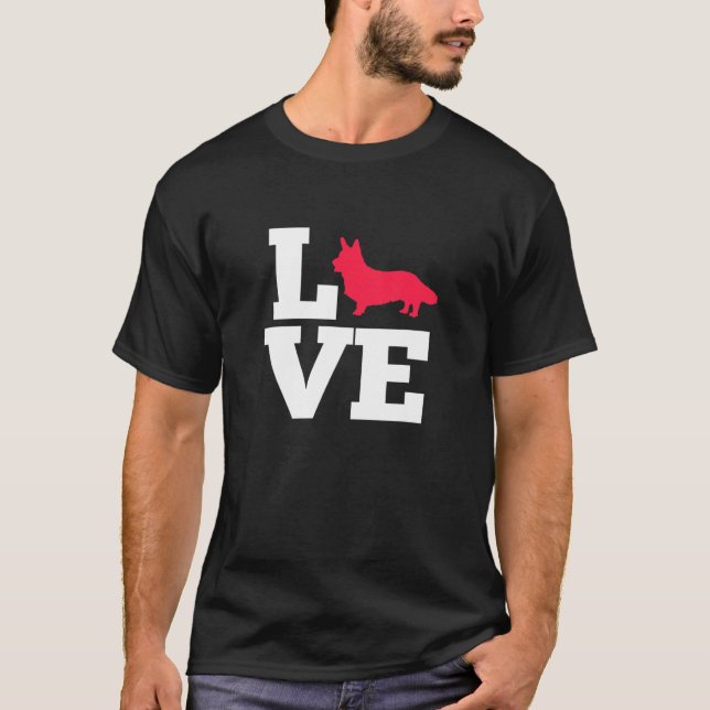 Cardigan Welsh Corgi Love Dog Dog Mum Dad T-Shirt (Front)
