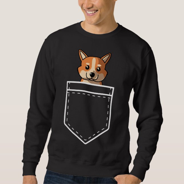 Cardigan Welsh Corgi Mum In Your Front Pocket Sweatshirt (Front)