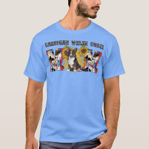 Cardigan Welsh Corgi Mum Western Sunflower Mother' T-Shirt