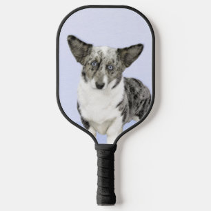 Cardigan Welsh Corgi Painting - Original Dog Art Pickleball Paddle