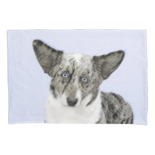 Cardigan Welsh Corgi Painting - Original Dog Art Pillowcase