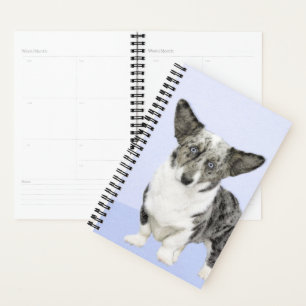Cardigan Welsh Corgi Painting - Original Dog Art Planner