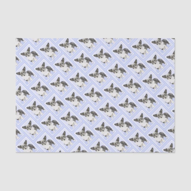 Cardigan Welsh Corgi Painting - Original Dog Art Tissue Paper (Front)