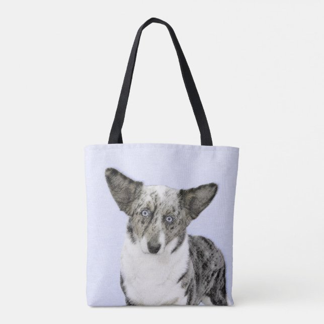 Cardigan Welsh Corgi Painting - Original Dog Art Tote Bag (Back)