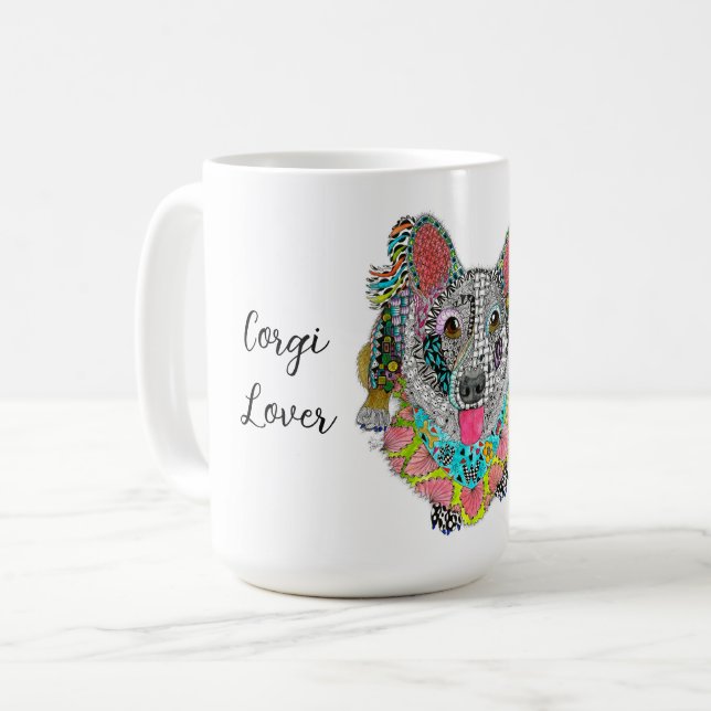 Cardigan Welsh Corgi Personalised Mug (Front Left)