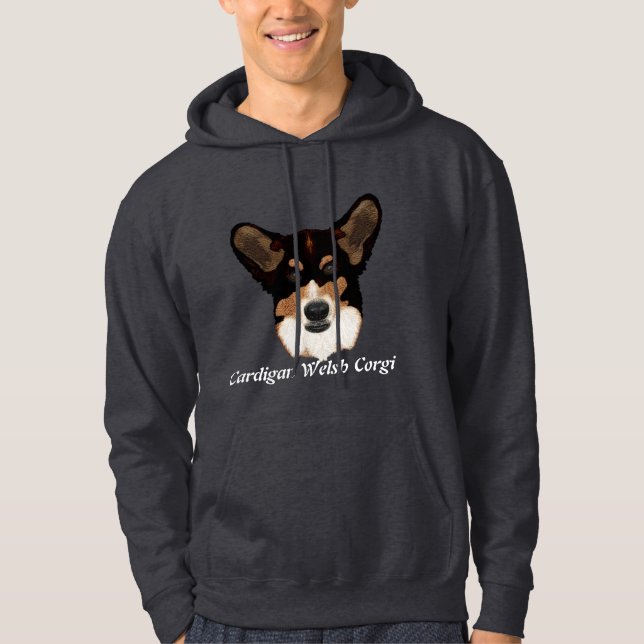 Cardigan Welsh Corgi Portrait Hoodie (Front)