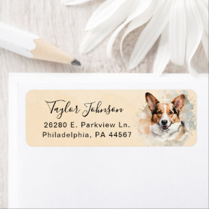 Cardigan Welsh Corgi Return Address Label