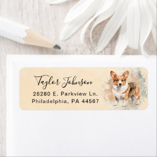 Cardigan Welsh Corgi Return Address Label