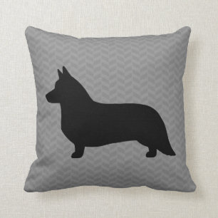 Cardigan Welsh Corgi Silhouette Cushion