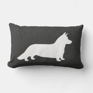 Cardigan Welsh Corgi Silhouette Lumbar Cushion