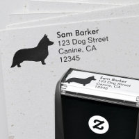Cardigan Welsh Corgi Silhouette Return Address