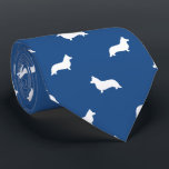 Cardigan Welsh Corgi Silhouettes Pattern Tie<br><div class="desc">This original Corgi pattern neck tie makes a great gift for dog dads! Available in a variety of colours, this cool tie makes a statement for anyone who loves Cardigan Welsh Corgis. An awesome gift for the guy who wears a tie for business, or for special events like holiday programs,...</div>