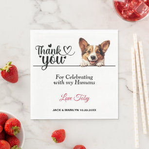 Cardigan Welsh Corgi Wedding Reception Napkin