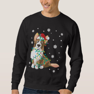 Cardigan Welsh Corgi Wrapped In Christmas Lights D Sweatshirt