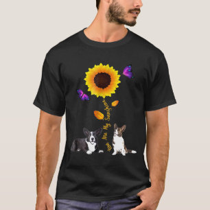 Cardigan Welsh Corgi You Are My Sunshine Sunflower T-Shirt