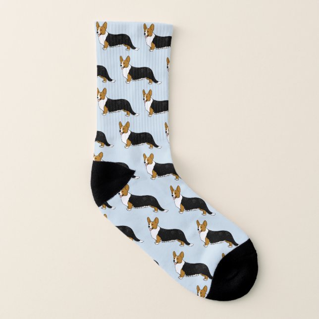 Cardigan Welsh Corgis | Cute Dogs Pattern Socks (Left Inside)